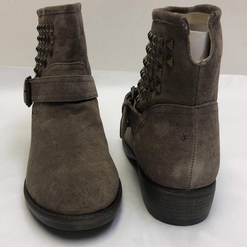 Steve Madden Outlaww Leather Boots Taupe New - Picture 2 of 10